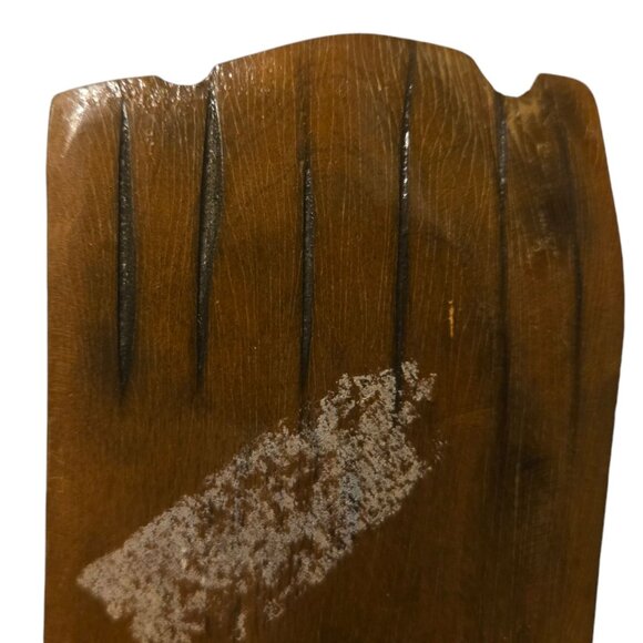 Hand Carved Wooden Crane Bird Sculpture 15 Inch AS IS Folk Art - Picture 12 of 16